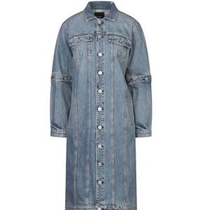 Hudson Jeans Long Blue Denim Jacket Outwear XS